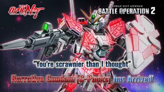 MOBILE SUIT GUNDAM BATTLE OPERATION 2 – Narrative Gundam CPacks [upl. by Ssegrub]