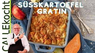 SüßkartoffelAuflauf mit Käse im Ofen lecker zubereiten Bestes Rezept [upl. by Jocelyne]