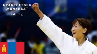 Mongolian Judo Urantsetseg Munkhbat 48 kg Мөнхбат Уранцэцэг HD 1080 [upl. by Nailuj]