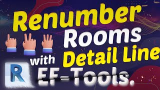 Renumber Rooms with Detail Line in Autodesk Revit EFTools [upl. by Temple]