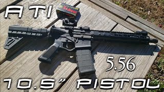 ATI Omni Maxx Hybrid 105quot AR15 556 Pistol Review amp Shoot [upl. by Aida]