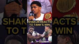 Shakur Stevenson Reaction to Tank Davis beating Frank Martin [upl. by Ahsart]