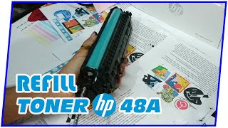 Cara Refill Cartridge Toner HP 48a [upl. by Wagoner]