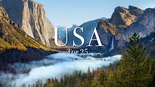 Top 25 Places To Visit In The USA [upl. by Ateekram119]