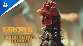 Far Cry 6 ¡Chicharrón CORRE  Tráiler CGI del GALLO MÁS PUNK🐔  PlayStation España [upl. by Keavy]