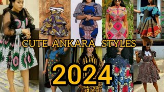 Cute Ankara styles 2024  Ankara short gown styles  African dresses in pagne 2023 African fashion [upl. by Ailen106]