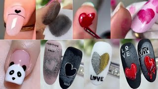 Fingerprint nails tutorial  Nail art beginners  Nail art compilation  trending foryou 2024 [upl. by Anelad]