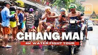 🇹🇭 Songkran Festival in Thailand Walking Tour  Songkran Water Fight in Chiang Mai 💦 4K HDR 60FPS [upl. by Asin741]