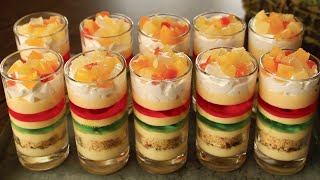 Custard Trifle in a glass 😍 Recipe By Chef Hafsa  Dessert in glass Ep1 [upl. by Regen]