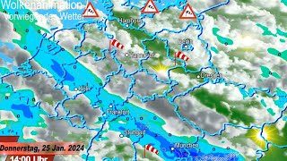 Wettervorhersage für Donnerstag den 25 Januar 2024 [upl. by Huskamp82]