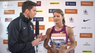 Dafne Schippers wins the womens 100m B race at the Sainsburys GlasgowGP [upl. by Nelyk]