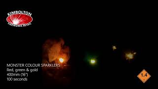 Kimbolton Fireworks Retail  Monster Colour Sparklers [upl. by Gothar]