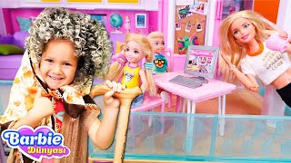 Kız videoları Barbie düğün için gelinlik diktiriyor Asu Ela ile Barbie giydirme oyunu [upl. by Aix]