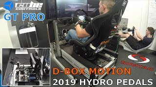 2019 SIMTAG Hydraulic Pedals amp DBOX Motion Rig  Cube Controls GT Pro  SimRacing Expo 2019 [upl. by Kirt531]