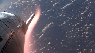 Wow Watch SpaceX Starship reenter Earths atmosphere in these incredible views [upl. by Trumann911]