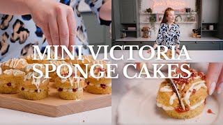 Mini Victoria Sponge Cakes Recipe  Jane’s Patisserie [upl. by Tamaru]