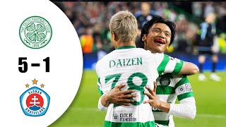 Celtic 5  1 Slovan Bratislava  Tous les buts et moments forts  UEFA CHAMPIONS LEAGUE 2024 [upl. by Tomi571]