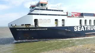 Seatruck Performance departing Heysham for Warrenpoint 310524 [upl. by Leunas]