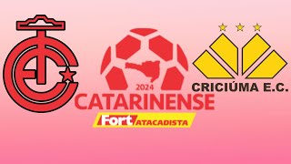 INTER DE LAGES X CRICIÚMA CAMPEONATO CATARINENSE 2024 EFOOTBALL 2024 [upl. by Fleeta]