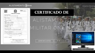 Como Imprimir o Certificado de alistamento Militar ONLINE [upl. by Nela]