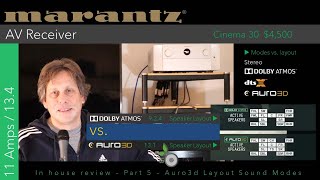 P5  Marantz Cinema  Atmos 914 vs Auro3D 131 Speaker Layouts  Sound Modes [upl. by Cheyne]