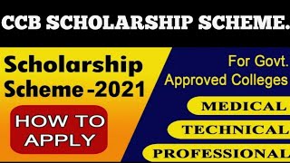 CCB SCHOLARSHIP SCHEME 202021STEP BY STEP PROCESS OF APPLICATION FORMWHO R ELIGIBLESouth Boy [upl. by Lemar]