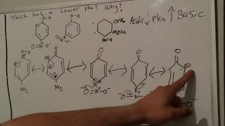 Lower pKa pnitrophenol or mnitrophenol  Organic Chemistry 2 [upl. by Purington671]