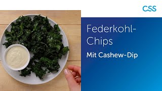 Knusprige FederkohlChips mit CashewDip [upl. by Allianora]