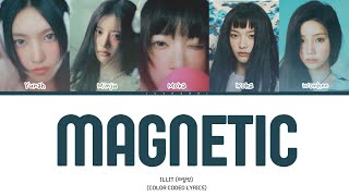 ILLIT Magnetic Lyrics 아일릿 Magnetic 가사 Color Coded Lyrics [upl. by Leong791]