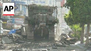 Streets deserted shops closed in West Bank as roads razed in Israeli military raids [upl. by Valonia118]