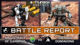 Magistracy of Canopus vs Tortuga Dominions  Battletech Destiny Battle Report  Narrative Strike Ops [upl. by Lewls]