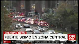 Así se sintió en vivo el intenso sismo de Valparaíso en CNN Chile [upl. by Valorie]