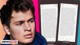 Ansel Elgort RESPONDS To Sexual Assault Allegations [upl. by Eelsnia]