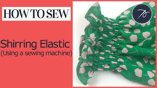 How To Shirr Fabric With Elastic Thread  Shirring With Elastic Thread  Shirring Tutorial [upl. by Ainoval]