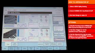 Korg Kronos Tutorial 16 Arpeggiator Up amp Down [upl. by Daryle290]