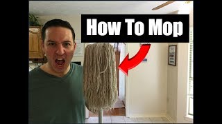 How To Mop Floors  Simple Cleaning Tutorial [upl. by Erodeht]