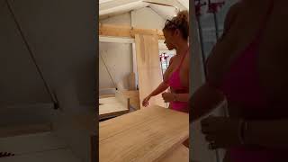 I just FYB in some Gucci flip flops  Woodworking Skills 🤩🤩shorts woodworking crafts [upl. by Lantha]