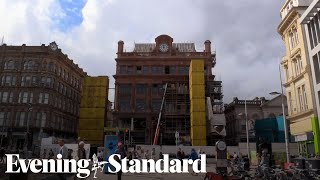 Facade of landmark Belfast city centre building begins to emerge [upl. by Antonino298]