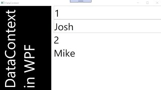 WPF DataContext [upl. by Nnylarac]