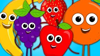 Five Little Fruits  Fruits Song  Learn Fruits  Nursery Rhymes  Kids Songs [upl. by Mab]