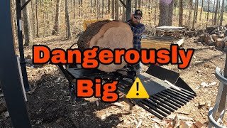 Big Firewood Rounds Go On The Log Splitters Vertical Vs Horizontal [upl. by Massey]