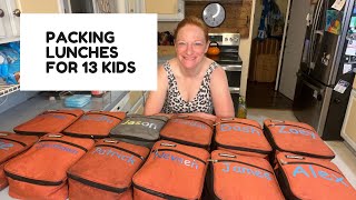 PACKING LUNCHES FOR 13 KIDS [upl. by Siroved908]