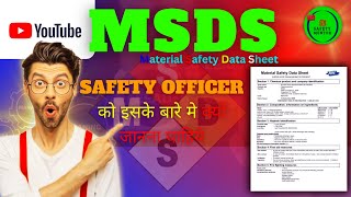 WHAT IS AN MSDS MATERIAL SAFETY DATA SHEET KYA H SAFETYMENTORRAHAT [upl. by Sudoeht]