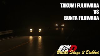 Takumi Fujiwara vs Bunta Fujiwara Initial D Battle Stage 2 Dub [upl. by Akemahs638]