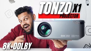 Tonzo X1 quotधमाकेदारquot projector 8kdecode डॉल्बी Audio😱 [upl. by Isyak]