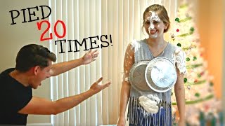 EXTREME PIE FACE SHOWDOWN CHALLENGE PIED 20 TIMES [upl. by Susanetta]