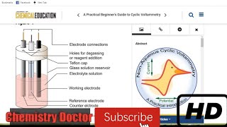 Complete Guide to Cyclic Voltammetry  Part 2  Beginners Tutorial [upl. by Corella634]