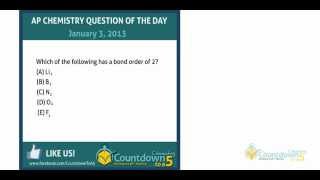 AP Chem Bond Order Question of the Day [upl. by Nonez]