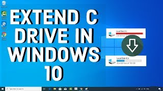 How to Extend C Drive in Windows 10 without any Software [upl. by Hodge]