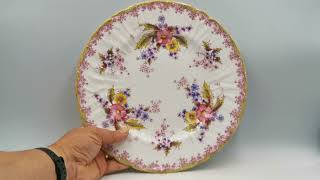 Vintage Shelley China Rd No 771299 No1 Purple Dinner Plate [upl. by Namijneb]